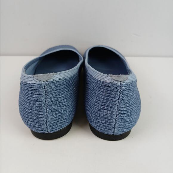 VIVAIA SZ 39 (US 8) Margot 2.0 Square Toe Washable Ballet Flats Denim Blue - Picture 4 of 8